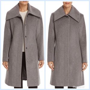 Cole Haan Signature Envelope Collar A-Line Coat